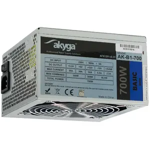 Akyga AK-B1-700 Barošanas bloks 700 W ATX 20+4 pin Pelēks