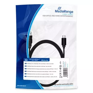 USB cable MediaRange MRCS182 USB 3.2 Gen 1 1.8 m USB A USB C Black