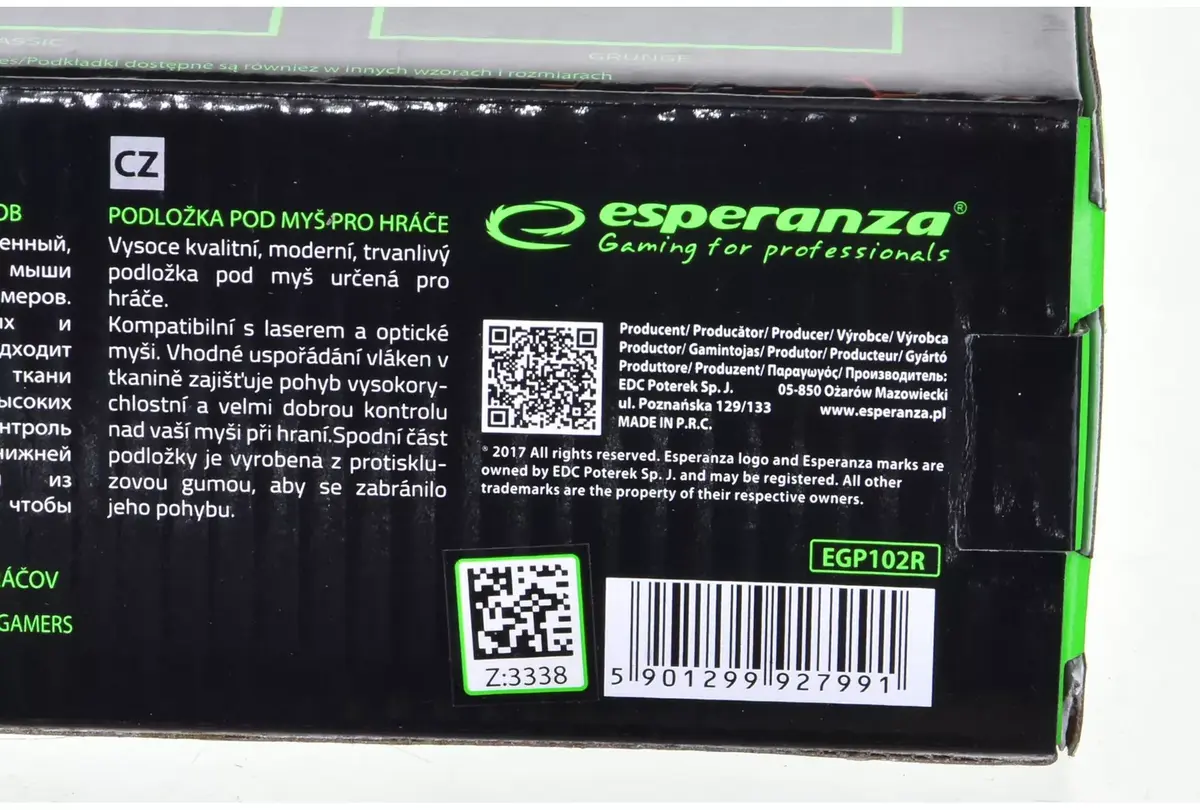 Peles paliktnis ESPERANZA EGP101R — spēļu S 250×200×2 mm Photo 7