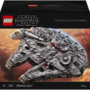 LEGO Star Wars Millennium Falcon 75192 Ultimate Collector Series model — 7,541 pieces, 7 minifigures
