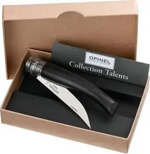 Pocket Knife Opinel No. 10 Ebenholz — folding knife with beech handle in ebony, stainless steel blade (001708)