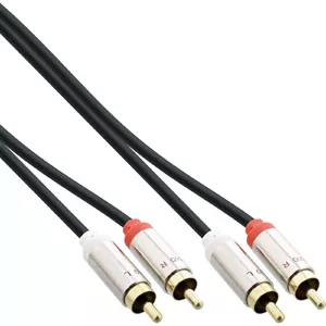 Audio cable 2x RCA M/M InLine Slim 3m