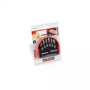Uzgaļu komplekts KREATOR KRT064150 — Pozidriv PZ1, PZ2, PZ3, 7 gab.