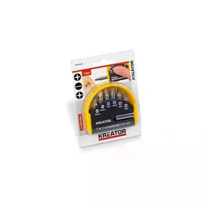 Screwdriver Bit Set KREATOR KRT064100 — 7 pieces, assorted screwdriver bits