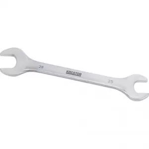 Uzgriežņu atslēga KREATOR KRT501010 25x28 mm — atvērta/kombinētā atslēga, izmēri 25 mm un 28 mm