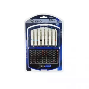 Screwdriver Bit Set GEKO G30061 — 56-piece assortment, 25 mm and 75 mm bits