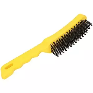 Wire Brush 5-Row faster tools 02-8-0110 — plastic body, 5-row steel bristles