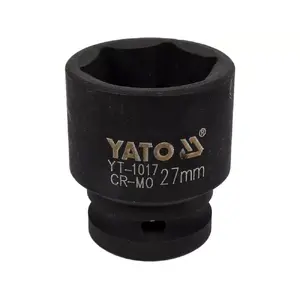 Impact ligzda YATO YT-1017, 1/2" vārpsta, melna, Ø 3.8 cm, platums 43 mm