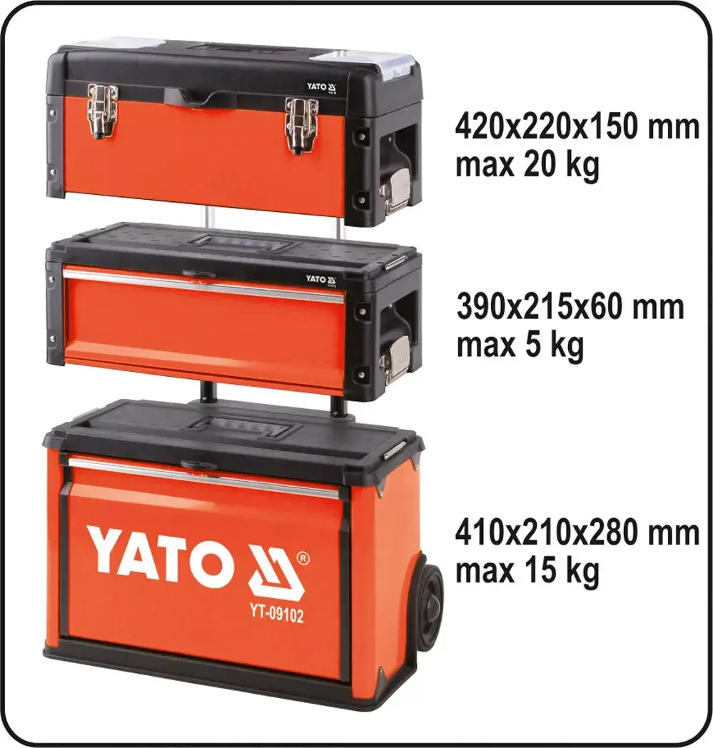 YATO YT-09102 tool box — aluminum/metal/plastic Photo 6