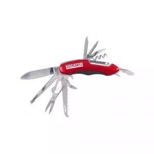 Multifunctional pocket knife KREATOR 15 functions — compact folding tool with blade, scissors, screwdriver, bottle opener