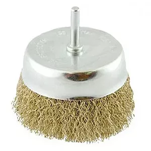 Conical Brush on Shaft 30 mm by faster tools — brass bristles (model 02-9-0098)