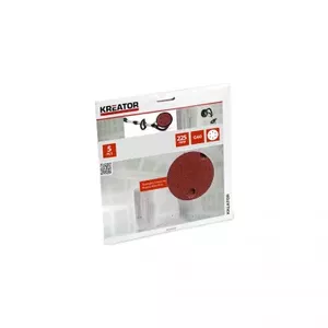Шлифовальные диски 225 мм KREATOR KRT232004 G60 на тканевой основе, набор 5 шт.