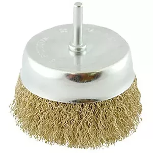Conical Brush on Shaft faster tools 02-9-0100 — 65 mm, brass bristles