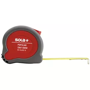Measuring Tape SOLA 25 mm × 8 m — steel blade, compact pocket tape