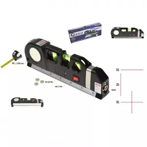 Laser level GEKO G03310 with built-in laser and 2.5 m measuring tape