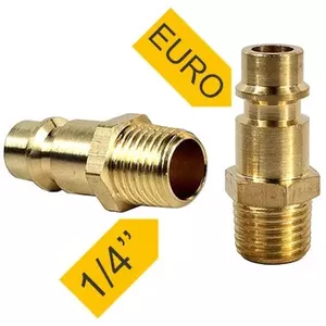 Соединение EURO с внешней резьбой 1/4'' (2шт.) Powerplus