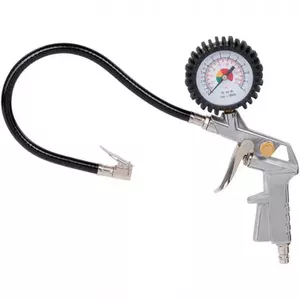 Inflatable gun POWERPLUS POWAIR0100 with 0–12 bar pressure gauge