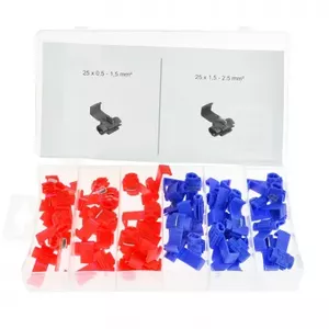 Cable Quick Connection Kit GEKO G02820 — 50 pieces, insulated push-in wire connectors