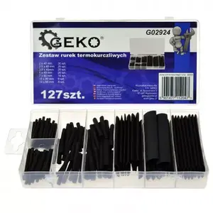 Heat-Shrink Tubing Kit (127 pcs) GEKO G02924 — assorted sizes, adhesive-free