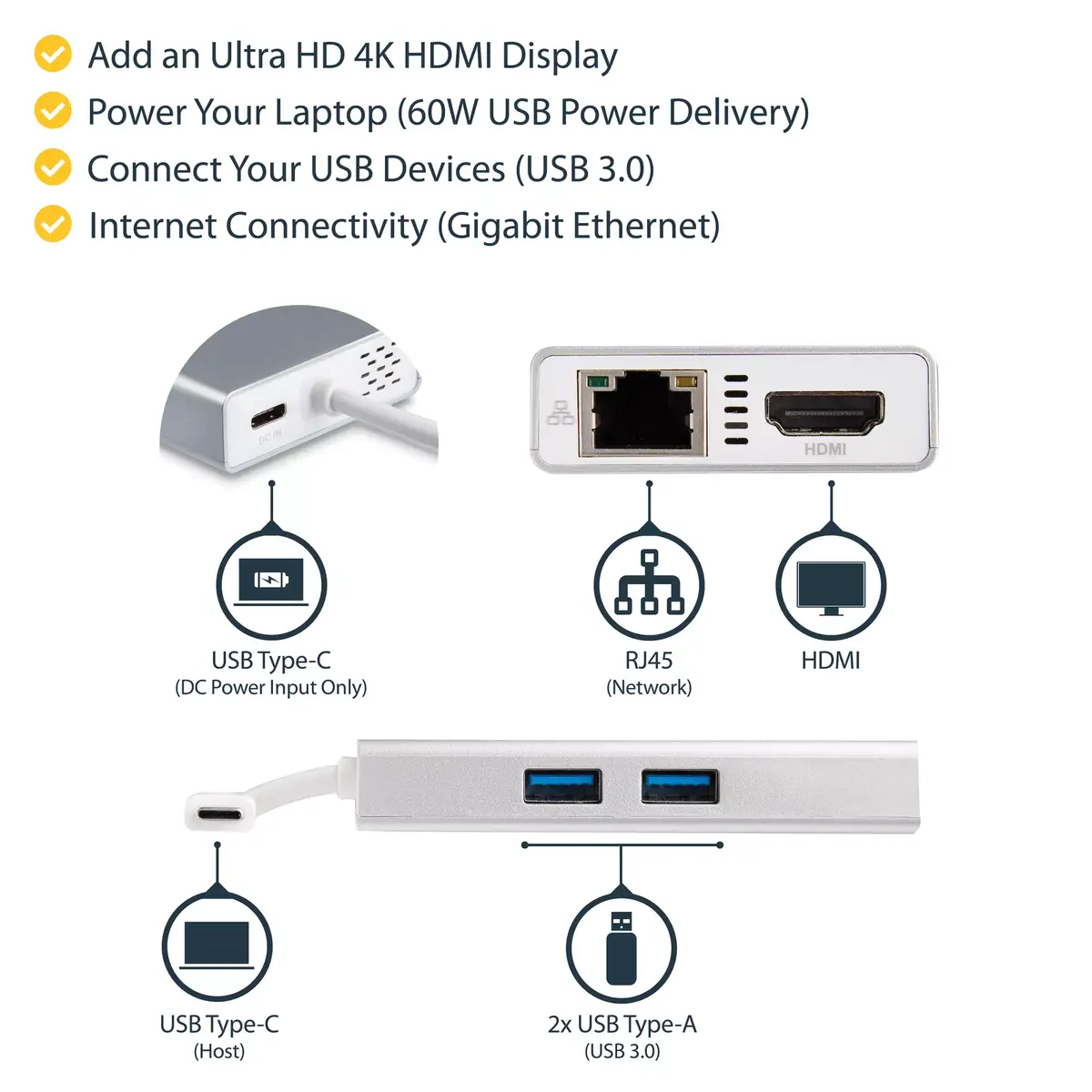 StarTech USB-C Multiport Adapter DKT30CHPDW Photo 9