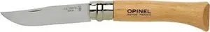Folding pocket knife Opinel No. 10 — stainless steel blade, wooden handle