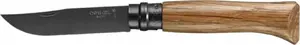 Folding pocket knife Opinel No. 08, black blade, wooden handle, steel Virobloc lock
