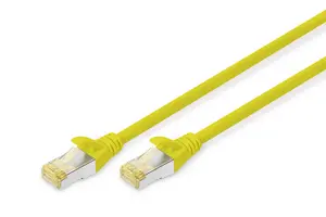 DIGITUS CAT 6A S/FTP tīkla kabelis, garums 2 m, RJ-45 vīrietis uz RJ-45 vīrietis savienotāji, dzeltenā krāsā