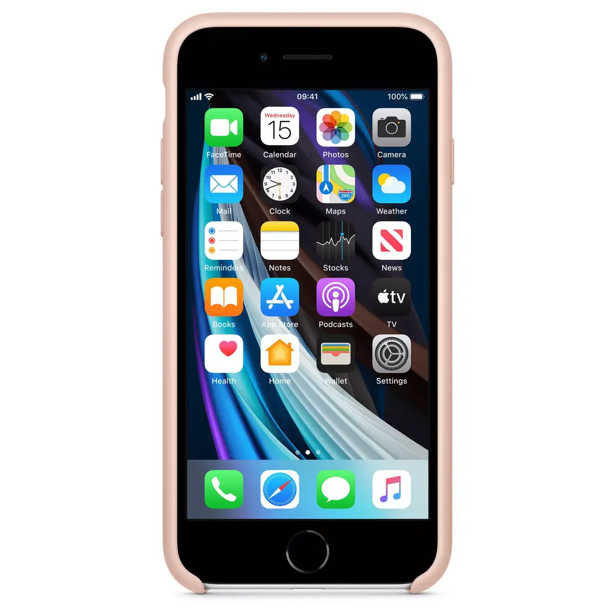 Vāks Apple iPhone SE Silikona Lietā - Pink Sand Photo 4