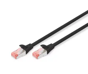 Network Cable Digitus CAT 6 S/FTP RJ-45 0.25m Black