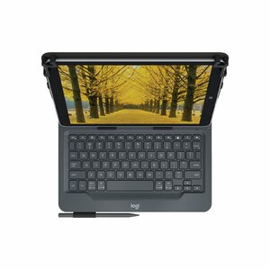 Logitech Universal Folio with integrated keyboard for 9-10 inch tablets Melns Bluetooth sistēma QWERTY Britu angļu valoda