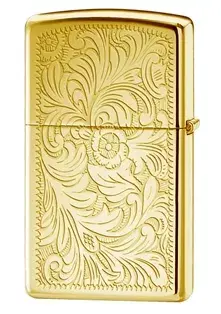 Lighter Zippo Slim Venetian Gold Photo 2