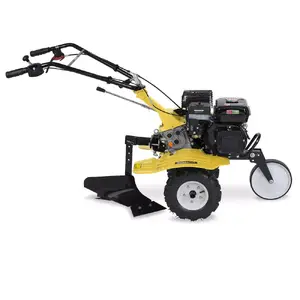 Gasoline mini tiller POWERPLUS Cultivator 208cc with single side plough, 4200 W, 105 cm max width, 31 cm max depth