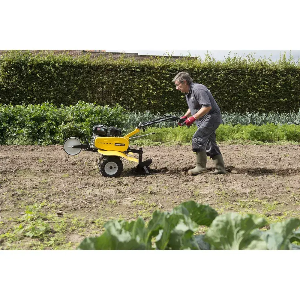 POWERPLUS Cultivator 208cc benzīna mini kultivators Photo 8