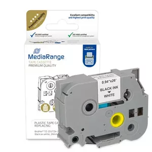 Plastic tape cassette MediaRange TZ-251 24mm 8m black on white
