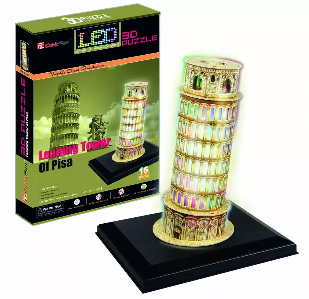 3D Puzzle Cubicfun Curve Tower Pisa (Light) Photo 2