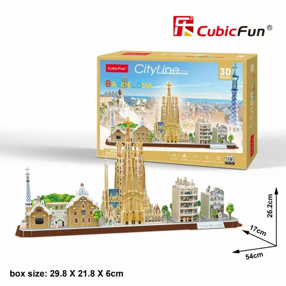 3D-пазл cubicfun City line Barcelona 306-20256 Photo 2