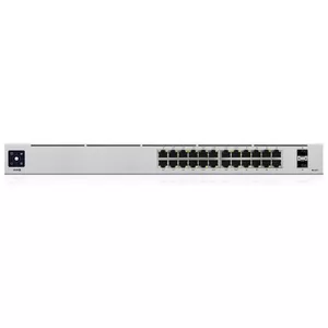 Managed Switch UBIQUITI UniFi 24-Port PoE, 24× Gigabit RJ-45, 2× SFP, PoE+ 92W budget, L2/L3, 1U rack, silver