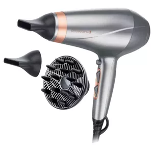 Fēns Remington AC8820 — 2200 W, 3 siltuma līmeņi, jonizācija, difuzors un koncentrators, sudraba