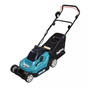 Режущая газонокосилка Makita DLM382Z (для обхода) — ширина скашивания 38 см, высота 20–75 мм, травосборник 40 л, аккумуляторная