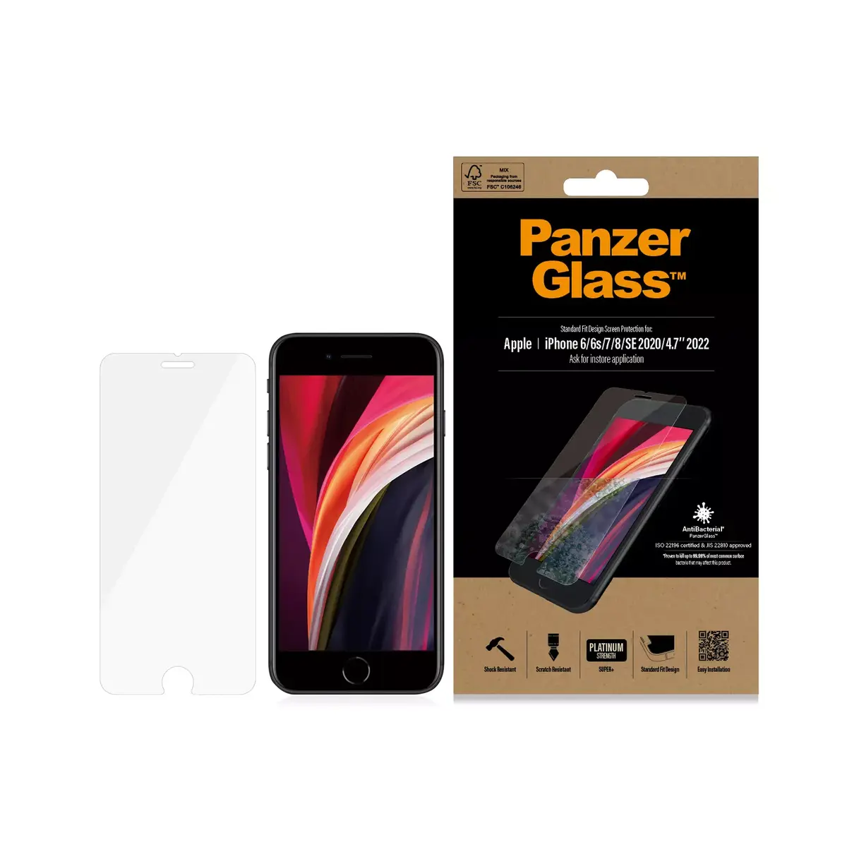 Защитное стекло PanzerGlass iPhone 8 7 6s 6 SE 2020 2022 Photo 3