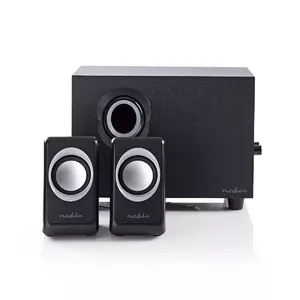 Speaker set Nedis CSPR10021BK 2.1 channels wired, 16 W RMS, black, for PC