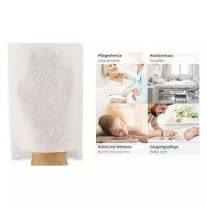 Disposable wash glove HYGOSTAR SOFT white unisex one size, pack of 50