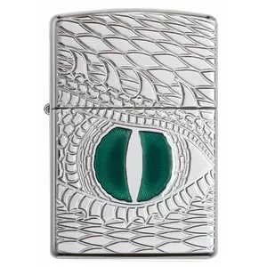 Зажигалка Zippo Armor Dragon Eye от Zippo — модель 28807, ветроустойчивая заправляемая металлическая зажигалка, глянцевая отделка