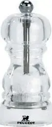 Sāls dzirnaviņas PEUGEOT NANCY Acryl clear 12 cm — manuālas sāls dzirnaviņas, caurspīdīgs akrils