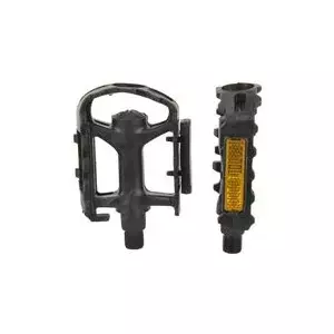 Pedals FISCHER 85836 – mountain bike plastic pedals with side reflectors, black