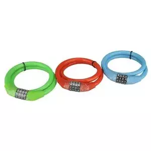 Cable lock FISCHER 85896 — 650 mm steel cable, 4-digit combination
