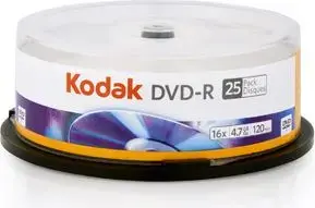Optical Disc DVD+R 4.7GB 16x 25-pack by Kodak
