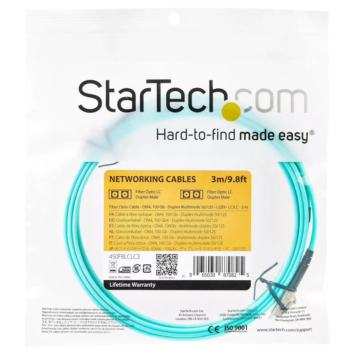 StarTech LC/UPC to LC/UPC OM4 3m fiber cable Photo 4