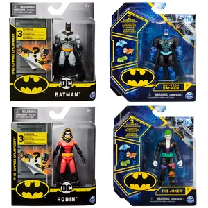Action Figure 4-inch Rebirth BATMAN by Spin Master — 3 Mystery Accessories, Multicolour, Age 3+