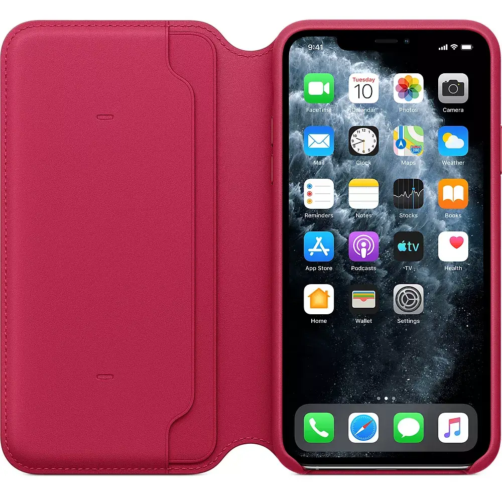 Apple iPhone 11 Pro Max Leather Folio — Berry Photo 6